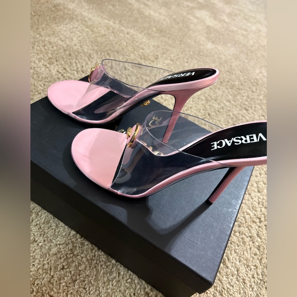 Versace Pink Transparent Heels
